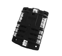 6 Circuit Blade Block Fuse Box Holder with Negative Bus Dustproof Cover Fuse Panel Waterproof Cover for 12V/24V Automotive Cars Marine Boats RVs Trailers