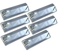 6 Clear Chandelier Drops Transparent Droplets Cut Glass Crystals Beads Christmas Tree Vintage Wedding Decorations Prisms Antique Look Light Spare Parts Crafts by Seear Lights (62mm Coffin)