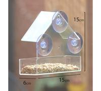 (6") Clear Window Bird Feeder with Strong Suction Cups