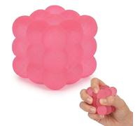 6 Cm Pink Cube, Sensory Fidget for Focus and Anxiety Relief, Pink Round Shape for Classroom and Office Use