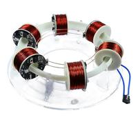 6 Coil Ring Electromagnetic Accelerator, Cyclotron Ring Accelerator, with Independent Circuit Board, Quick Response and Visually Intuitive, for Experimental Teaching, Scientific