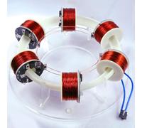 6 Coils Ring Electromagnetic Accelerator, Brushless Motor Cyclotron Model, Circular Track, 20-30 Times/min, High-tech Physics Teaching Experiment Model, For Teaching Electromagnetic Coil Accelerator