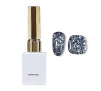 6 Color Nail Polish Glitter Gel Cube Nail Gel 9ML Clear on Nails Short (F, One Size)