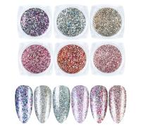 6 Color Nails Powder Nails Art Powder Sequins Pigment Manicures Tip Decoration Art Decoration