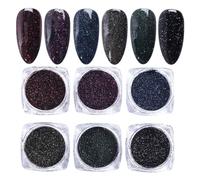 6 Color Nails Powder Sparklings Nails Pigment For Acrylic Nails Polish DIYS Nails Art Decorations