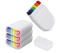 6 Color Rainbow Face Paint Crayons, Festival Body Paint Sticks for World Cup Euro Cup, Halloween Face Painting Kit, Non-Toxic Easy Wash, Sports Fan Body Art
