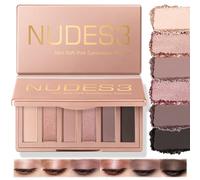 6 Color Soft Pink Mini Eyeshadow Palette,Matte & Shimmer Rosy Neutral Eye Shadow Palette,Long Lasting Blendable Ultra Pigmented Small Makeup Palette with Mirror