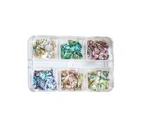 6 Colors 3D Irregular Art Abalone Slices Colorful Art For Shell Piece Gel Sequi