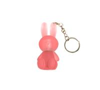 6 Colors Cute Rabbit Matte Liquid Lipstick Set, 2 in 1 Key Chain Lip Gloss, Moisturising Sparkling Jelly Lip Gloss, Waterproof Non-Stick Cup, Long-Lasting Make Up Finish (F)