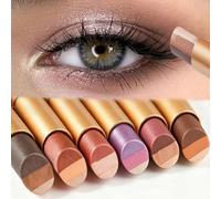 6 Colors Dual-ended Eyeshadow Stick,3 Color Gradient Cream EyeShadow,3Pack | Waterproof,Transferproof Three Tone Shimmer One-step Eyeshadow Pen