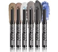 6 Colors Eyeshadow Stick Set, Bright-Colored Contouring and Highlight Eyeshadow Stick, Long Lasting Cream Eyeshadow, High Pigmented Eye Shadow (Set C)