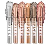 6 Colors Eyeshadow Stick Set, Matte Professional Bright-Colored Contouring and Highlight Eyeshadow Stick, Long Lasting Cream Eyeshadow, Waterproof High Pigmented Eye Shadow (Set B)