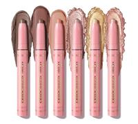 6 Colors Eyeshadow Stick Set, Matte Professional Bright-Colored Contouring and Highlight Eyeshadow Stick, Long Lasting Cream Eyeshadow, Waterproof High Pigmented Eye Shadow (SET A)