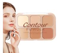 6 Colors Face Contour Palette - Makeup Concealer, Natural Tone Beauty Supplies, Delicate Finish | Suitable for Party, Night, Shopping, Use