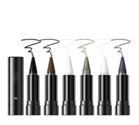 6 Colors Gel Eyeliner Pencil Set - Black Brown Grey White Eyeliner, Matte & Shimmer Cream Eyeshadow Pen Sticks, Smudge Proof & Quick Dry Gel Eye Liner for Mature Women, Long-Lasting Makeup