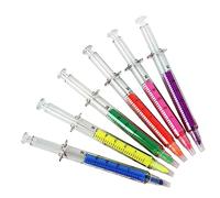 6 Colors Highlighters Set-Syringe Highlighter Pens Bleed Highlighter Fluorescent Needle Watercolor Pen