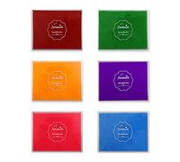 6 Colors Large Scrapbooking Ink Pads, Washable Craft Stamp Pads for Drawing Learning Education, Colorful DIY Finger Ink Pads for Rubber Stamps, Wood Fabric, Card Making (Style 1)