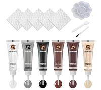 6 Colors Leather Repair Kit, Leather Filler With Palette And Leather-embossed Paper, Leather Restorer Cream, Paste & Scratch Repair Kit for Sofas, Car Seats & Jackets, Furniture, Chairs