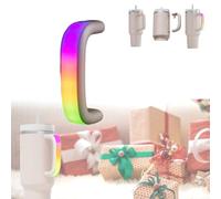 6 Colors LED Light Up Tumbler Handle for Stanley 40 oz Comfortable Water Bottle Handle Premium USB Charging Water Bottle Handle for Stanley Accessories for Outdoor Use