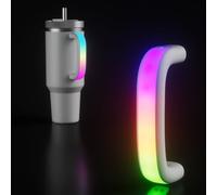 6 Colors LED Light-Up Tumbler Handle for Stanley 40oz/30oz, Comfortable Water Bottle Handle for Stanley Tumbler-Compatible with 40oz Stanley Cup Accessories, Use for Outdoor, Party, Home (Frost)