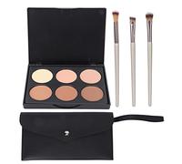 6 Colors Matte Eyeshadow Palette, Eyeshadow Palette Set with Brushes, Long Lasting Velvety Eye Shadow Makeup Pallet for Beginners, Includes Storage Bag and 3 Makeup Brushes for Dai
