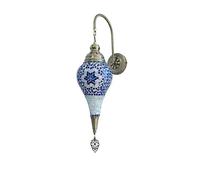 (6 Colors Turkish Moroccan Wall Sconce Lamp Mosaic Glass Lantern Wall Lamp Bohemia 1-Light Wall Lights for Home Decoration Dining Room Cafe Bar Aisle Hallway,C Made in China