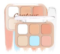 6-Colour Colour Concealer Palette for Redness, Dullness & Dark Circles - Creamy, Blendable Buildable Coverage Cream for an Even-Looking Complexion, Lightweight Portable Compact #2 Bright Corrector