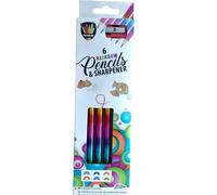 6 Colouring Pencils, 6 x Assorted Rainbow Colours, Rainbow Pencils, (US IMPORT)