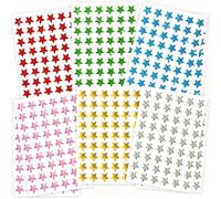 6 Colours, 1000 Pack, Foil Star Metallic Stickers,Gold Star Stickers for Kids Reward Students Teachers
