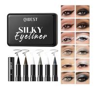 6 Colours Eyeshadow & Eyeliner Stick Set - Multi-Use Eye Pencil, Black White Silver Brown Grey Eyeshadow Stick, Long-Lasting Waterproof Eye Makeup (Set E)