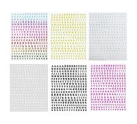 6 Colours Letters Nail Art Stickers Decals Supplies English Character Self Adhesive Letters Nail Art Decals of the Alphabet