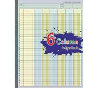 6 Column Ledger Book: Colorful Simple Accounting Log Book with Green & Blue Columns | Expense Tracker, Bookkeeping Record Journal | 8.5 x 11 Large Format, 80 Pages for Business & Personal Finance
