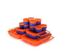 6 Compartment Egg Holder, Foldable PP Plastic Box with Secure Clasp, for Camping Travel and Picnic Storage