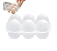 6 Compartment Transparent Egg Carton, Thick Shockproof Storage Box, Dust Proof Grape Storage, 6 Grid Egg Cartons, Refrigerator For, Camping,