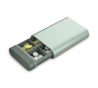 6-Compartment Travel Essentials Organiser, ABS Silicone Compact Pill Dispenser with Secure Seal, Small Pill Box for for Medication Management, Perfect for Seniors and Daily Use