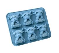 6 Compartments Ice Cube Mold - Reusable Food Grade Silicone | Flexible Ice Cube Tray for Chocolate Dessert Cubes - Home Party Bar Happy Hour