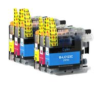 6 Compatible LC123 C/M/Y Ink Cartridges for Brother Printers - 2x Colour Set
