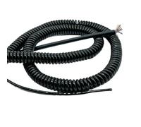 6 Cores Coiled Mains Flex Cable Multicored Spring Power Cord 1.25M 14-24AWG | Coiled Spring Cable Stretchable Retractable 6 Conductor Power Cord(20AWG)