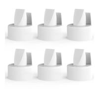 [6-Count] Papablic Duckbill Valves, Replacement Milk Valves Compatible with Spectra S1 S2 & Medela Breast Pumps Parts Accessories, BPA & DEHP Free, Food-Grade Silicone, Easy to Clean, White
