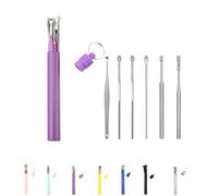 6 Counts Ear Wax Removal Tool Set with Storage Tube, 2026 New Earwax Cleaner Tool Kit, Stainless Steel Earwax Removal Toolkit with Portable Storage Box (Primary Colors)