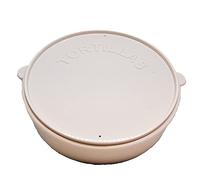 6" Cream Plastic Tortilla Warmer/Microwaveable Food Warmer Container for Tortilla Wraps, Mexican Tortilla Warmer Box