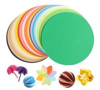 6" Cricle Coloured Origami Paper 50 Colours 500 Sheets 80gsm Double-Sided | Uncle Paul Circular Colourful Folding Round Paper for School Diy Art Craft Projects for Children & Adults UAP43CRMX500