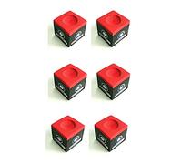 6 Cubes/PIECES of RED Home, Pub, Club Pool Tables CUE TIPS CHALKS