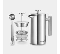 VonShef 6 Cup Double Wall Stainless Steel Coffee Maker