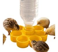 6-Cup Chick Feeder Waterer Base, Poultry Water Feeder No Drill Screw-on | Poultry Waterer Tray, DIY Bottle Water Station, For Chicks, Quail, Pigeons, Use In Coop, Brooder, Backyard Farm