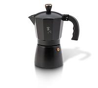 6 Cup Mixer Stovetop Coffee Maker Moka High Gloss Finish Italian Style Aluminum Espresso Coffee Maker Suitable for Homemade Coffee (Carbon Pro)