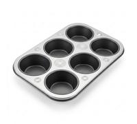 6 Cup Muffin Tray Metal Baking Tin Cupcake Pan Oven Safe Bakeware For Home Baking Muffins Cakes And Cupcakes
