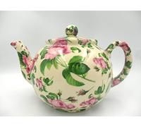 6 Cup teapot in "June Rose" Design by Heron Cross Pottery.