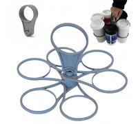 6 Cups Portable & Foldable Cup Carrier,Foldable Coffee Carrier Drink Holder,Sturdy Reusable Pocket Size Cup Carri/er,Bottle Ca/rrier for 6 Bottles,Folding Cu/p Drink Holder,Beverage Tray for Events