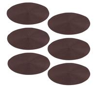 (6 Dark Brown) 38cm Round Woven Table Placemats Dining Table
